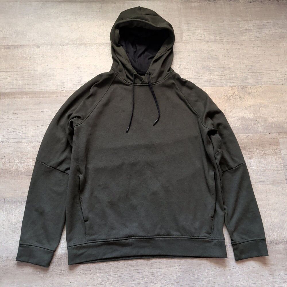 Lululemon City Sweat Pullover Hoodie Thermo Mens L Olive Green Fleece LM3BC1S